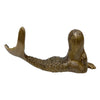 Solid Brass Mermaid Paperweight Desk Tabletop Decor, 5”