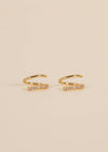 Pave Spiral - Gold Earrings