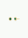 Sun Stud - Malachite - Earrings
