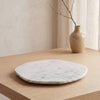 Med. White Marble Organic Shaped Plate 9"Dia
