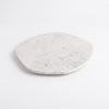 Med. White Marble Organic Shaped Plate 9"Dia