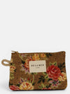 Floral Jacquard Coin Purse – Mustard & Red (Esme)
