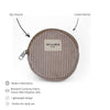 Corduroy Round Coin Purse – Taupe (Tofe)