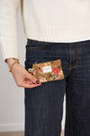 Floral Jacquard Coin Purse – Mustard & Red (Esme)