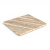 Sm. Square Marble Platter 8" x 8"- Beige