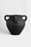 Terracotta Vase Natural Black Dia 9.06"