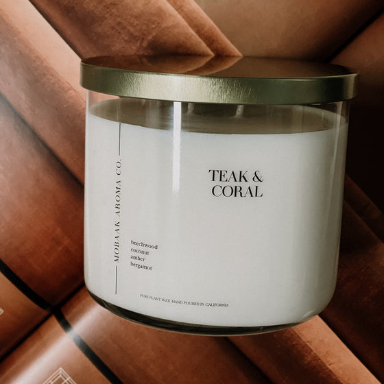 Teak & Coral Candle