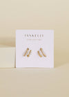 Pave Spiral - Gold Earrings