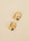 Gold Hoop - Triple Arch - Earrings