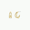 Illusion Double Hoop - Gold Earrings