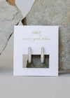 Silver Hoop - Pave - White CZ - Earrings