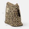 Leopard Jacquard Small Makeup Bag – Beige & Black (Koto)