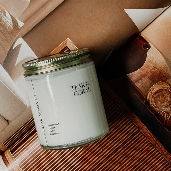 Teak & Coral Candle