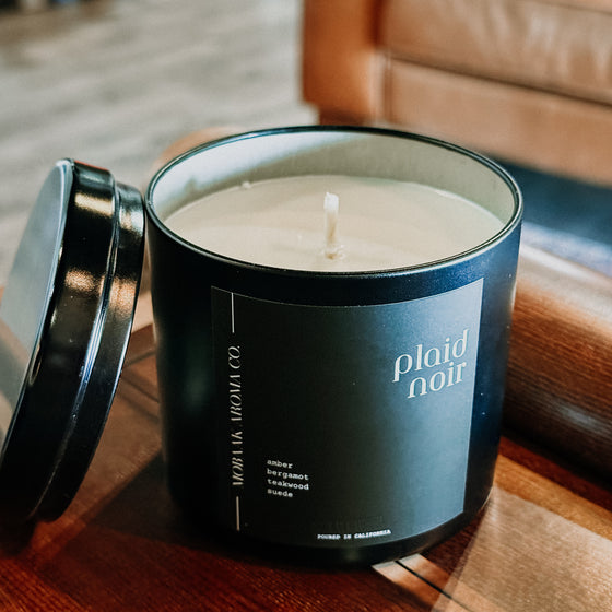 Plaid Noir Candle