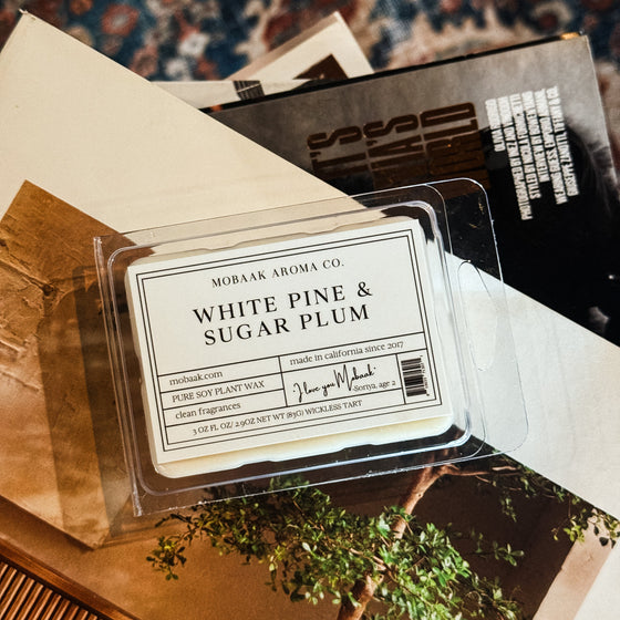 White Pine & Sugar Plum Wickless Tart