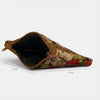Floral Jacquard Coin Purse – Mustard & Red (Esme)