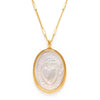 Sacred Heart Mother of Pearl Pendant Necklace