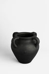 Terracotta Vase Natural Black Dia 9.06"