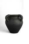 Terracotta Vase Natural Black Dia 9.06"