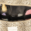 Leopard Jacquard Large Squared Makeup Bag – Beige & Black (Leo)