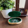 Antiqued Vintage Oval Bone Box | 5-1/2” | Jewelry storage