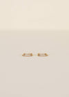 Double Champagne Hoop - Gold Earrings